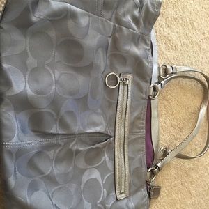 Gray coach purse
